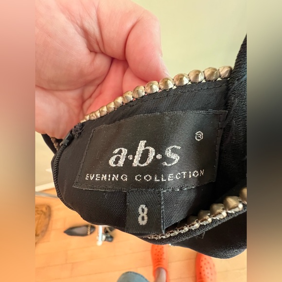 ABS evening collection black dress y2k vintage size 8 - Picture 6 of 11